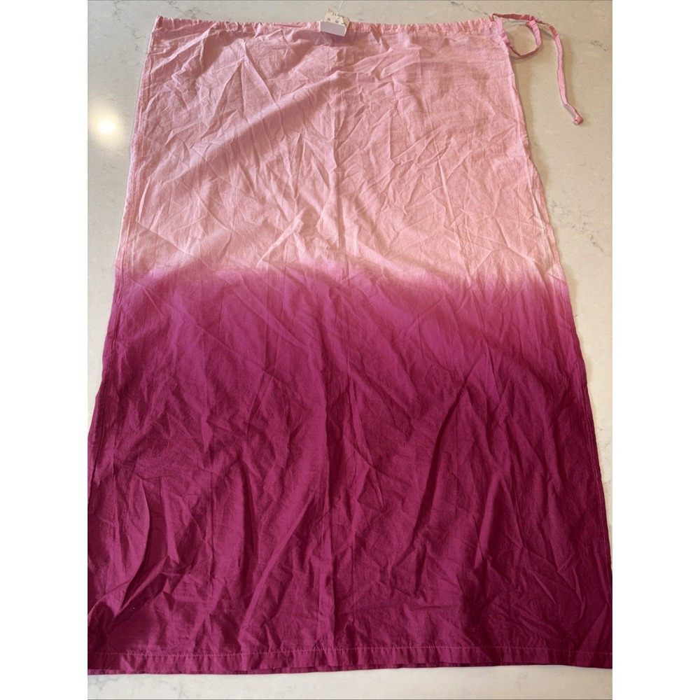 J.Crew Midi‎ Skirt Womens L Dip Dyed Cotton Pull On Side Slip Swim Cover Up Pink